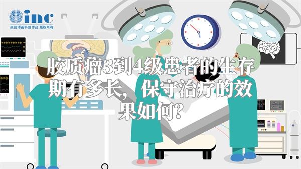 胶质瘤3到4级患者的生存期有多长，保守治疗的效果如何？