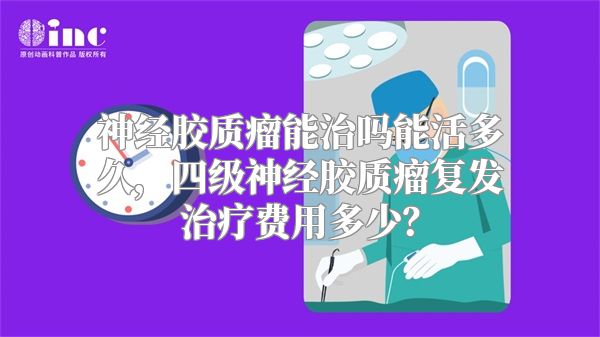 神经胶质瘤能治吗能活多久，四级神经胶质瘤复发治疗费用多少？