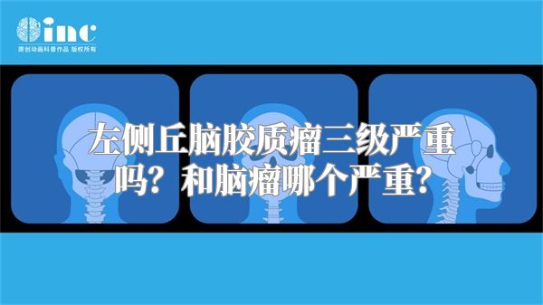 左侧丘脑胶质瘤三级严重吗？和脑瘤哪个严重？