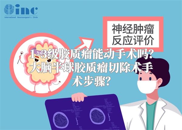 1-3级胶质瘤能动手术吗？大脑半球胶质瘤切除术手术步骤？