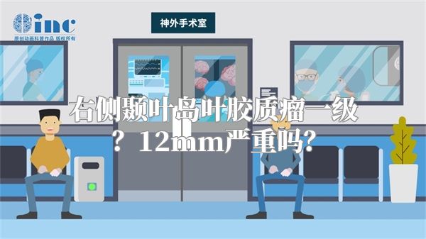 右侧颞叶岛叶胶质瘤一级？12mm严重吗？