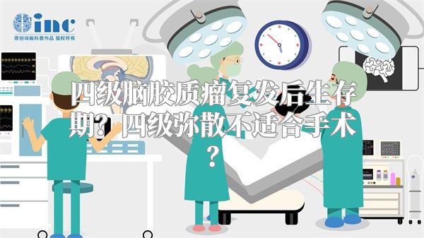 四级脑胶质瘤复发后生存期？四级弥散不适合手术？