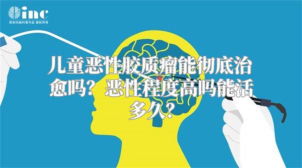 儿童恶性胶质瘤能彻底治愈吗？恶性程度高吗能活多久？