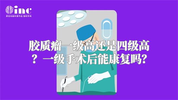 胶质瘤一级高还是四级高？一级手术后能康复吗？