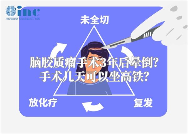 脑胶质瘤手术3年后晕倒？手术几天可以坐高铁？