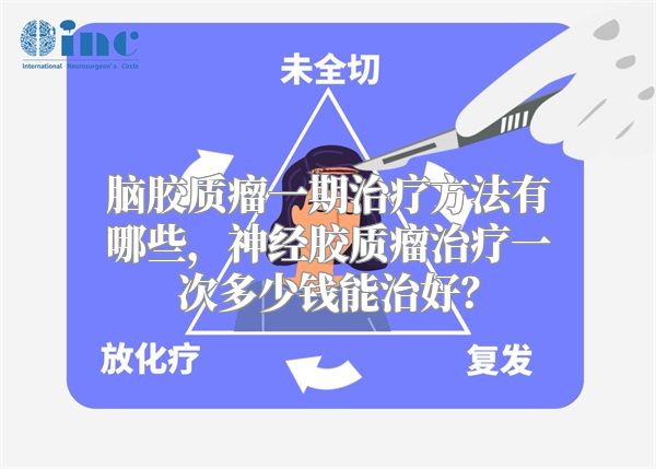 脑胶质瘤一期治疗方法有哪些，神经胶质瘤治疗一次多少钱能治好？