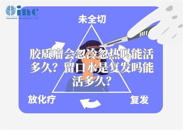 胶质瘤会忽冷忽热吗能活多久？留口水是复发吗能活多久？