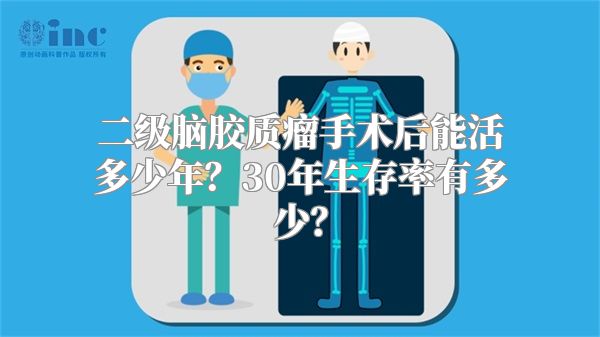 二级脑胶质瘤手术后能活多少年？30年生存率有多少？