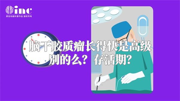 脑干胶质瘤长得快是高级别的么？存活期？