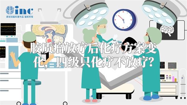 胶质瘤放疗后化疗方案变化，四级只化疗不放疗？