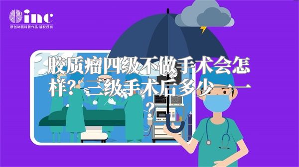 胶质瘤四级不做手术会怎样？三级手术后多少一一？