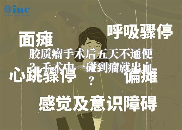 胶质瘤手术后五天不通便？手术中一碰到瘤就出血？