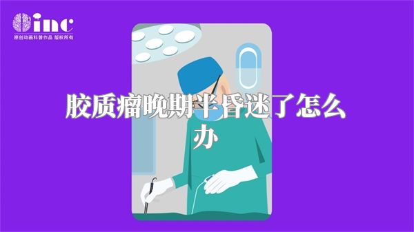 胶质瘤晚期半昏迷了怎么办