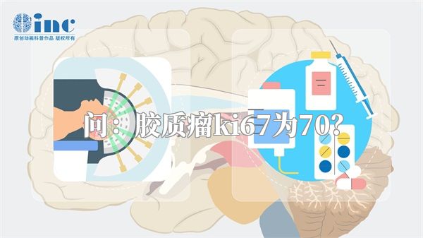 问：胶质瘤ki67为70？