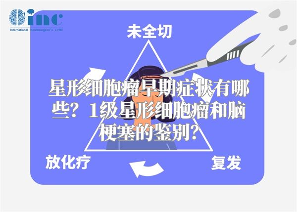 星形细胞瘤早期症状有哪些？1级星形细胞瘤和脑梗塞的鉴别？