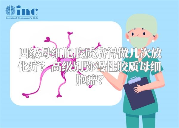 四级母细胞胶质瘤得做几次放化疗？高级别弥漫性胶质母细胞瘤？