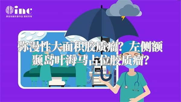 弥漫性大面积胶质瘤？左侧额颞岛叶海马占位胶质瘤？